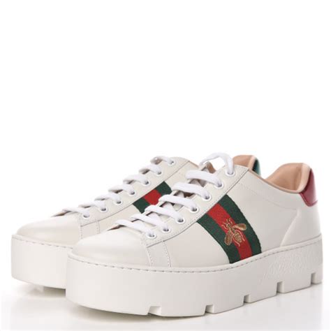 ace embroidered sneaker gucci price|Gucci new ace platform sneakers.